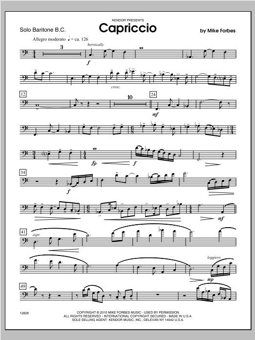 Capriccio - Baritone 1 (Brass Solo) von Forbes