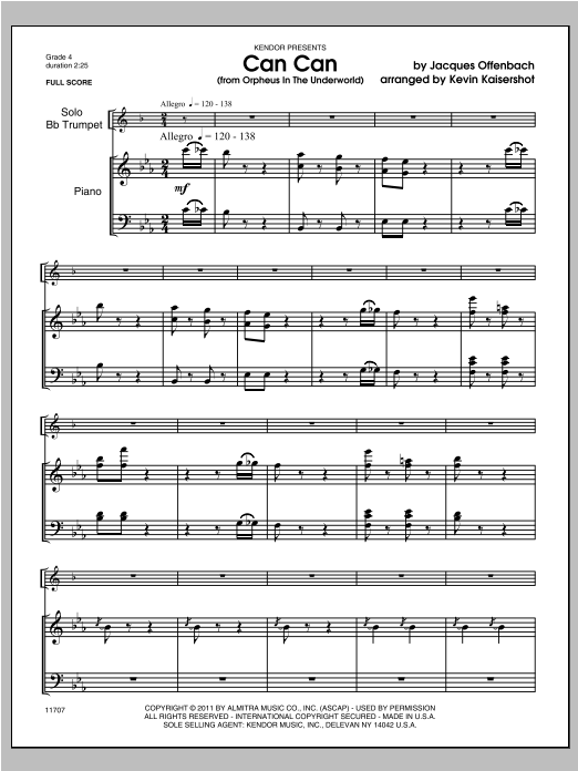Can Can (from Orpheus In The Underworld) - Piano/Score (Brass Solo) von Kaisershot