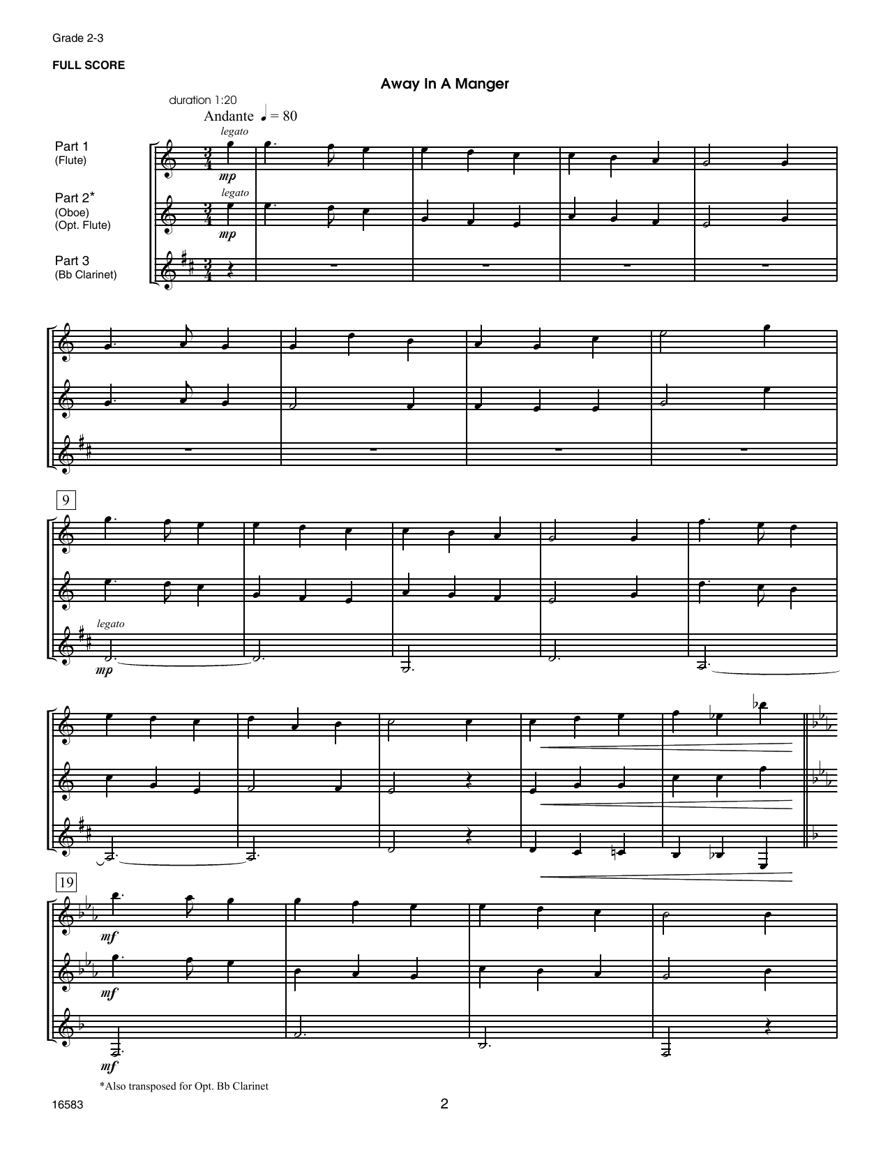 Christmas Album For Woodwind Trio - Full Score (Woodwind Ensemble) von Fote
