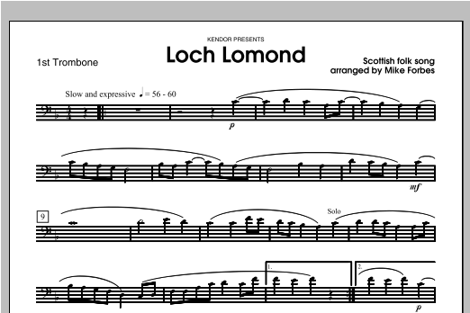 Loch Lomond - Trombone 1 (Brass Ensemble) von Forbes