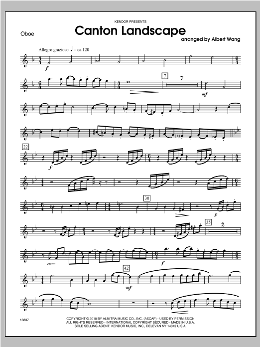 Canton Landscape - Oboe (Woodwind Ensemble) von Wang
