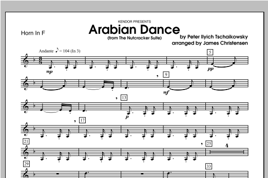 Arabian Dance (from The Nutcracker Suite) - Horn (Woodwind Ensemble) von Christensen