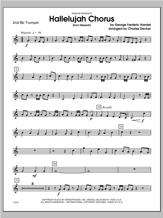 Hallelujah Chorus (from Messiah) - Part 2 (Brass Ensemble) von Decker