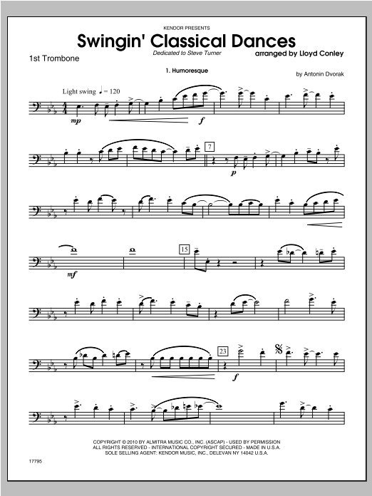 Swingin; Classical Dances - Trombone 1 (Brass Ensemble) von Conley