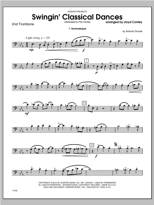 Swingin; Classical Dances - Trombone 2 (Brass Ensemble) von Conley