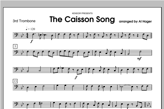 Caisson Song, The - Trombone 3 (Brass Ensemble) von Hager