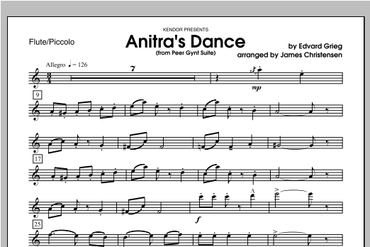 Anitra's Dance (from Peer Gynt Suite) - Flute (Woodwind Ensemble) von Christensen