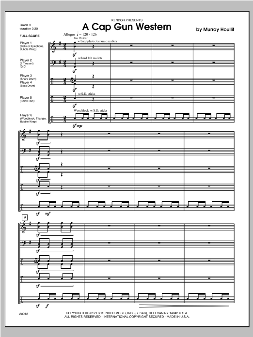 Cap Gun Western, A - Full Score (Percussion Ensemble) von Houllif