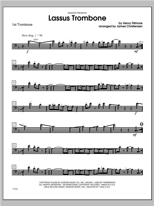 Lassus Trombone - Trombone 1 (Brass Ensemble) von Christensen