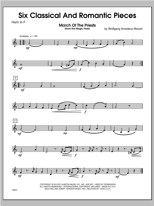 Six Classical And Romantic Piece - Horn (Brass Ensemble) von Kaisershot