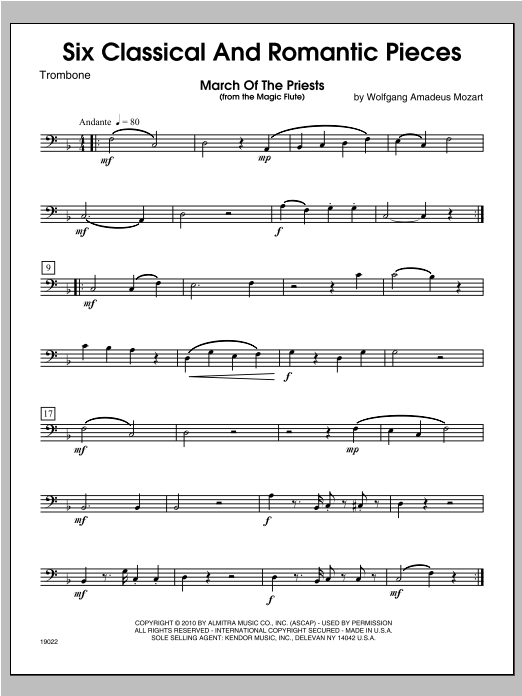 Six Classical And Romantic Piece - Trombone (Brass Ensemble) von Kaisershot