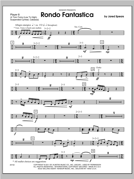 Rondo Fantastica - Percussion 8 (Percussion Ensemble) von Spears