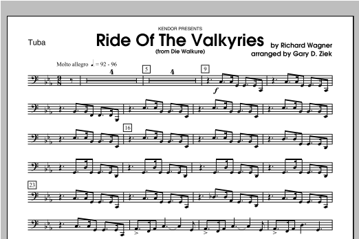 Ride Of The Valkyries (from Die Walkure) - Tuba (Brass Ensemble) von Ziek