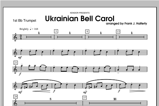Ukrainian Bell Carol - Trumpet 1 (Brass Ensemble) von Halferty