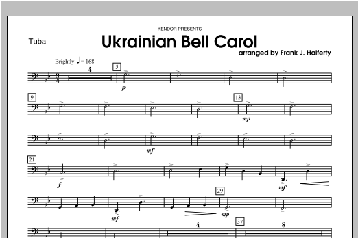 Ukrainian Bell Carol - Tuba (Brass Ensemble) von Halferty