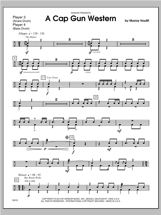 Cap Gun Western, A - Percussion 3 (Percussion Ensemble) von Houllif