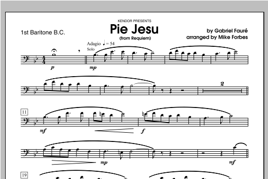 Pie Jesu (from Requiem) - Baritone 1 (Brass Ensemble) von Forbes