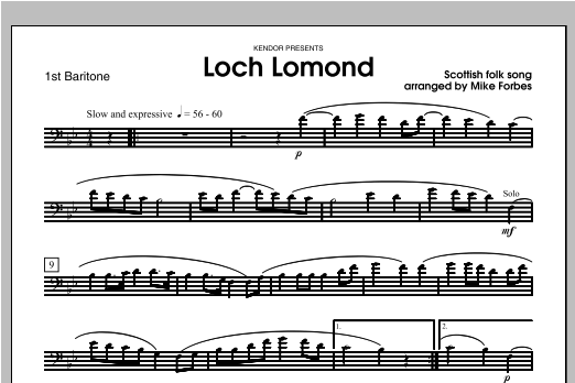 Loch Lomond - Baritone 1 (Brass Ensemble) von Forbes