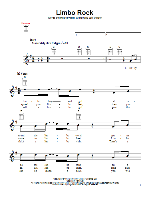 Limbo Rock (Ukulele) von Chubby Checker