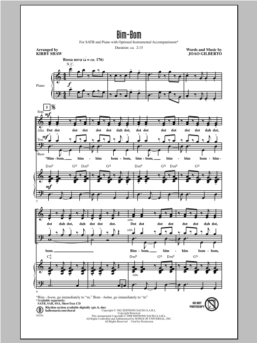 Bim-Bom (SATB Choir) von Kirby Shaw