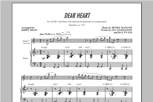 Dear Heart (SATB Choir) von Kirby Shaw