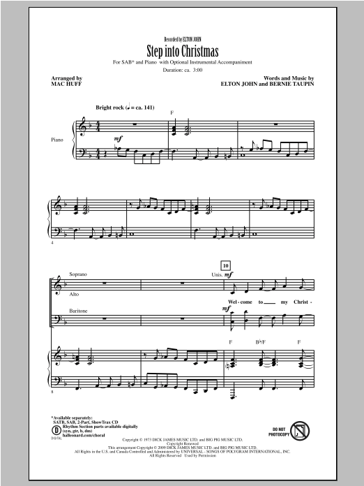 Step Into Christmas (SAB Choir) von Mac Huff