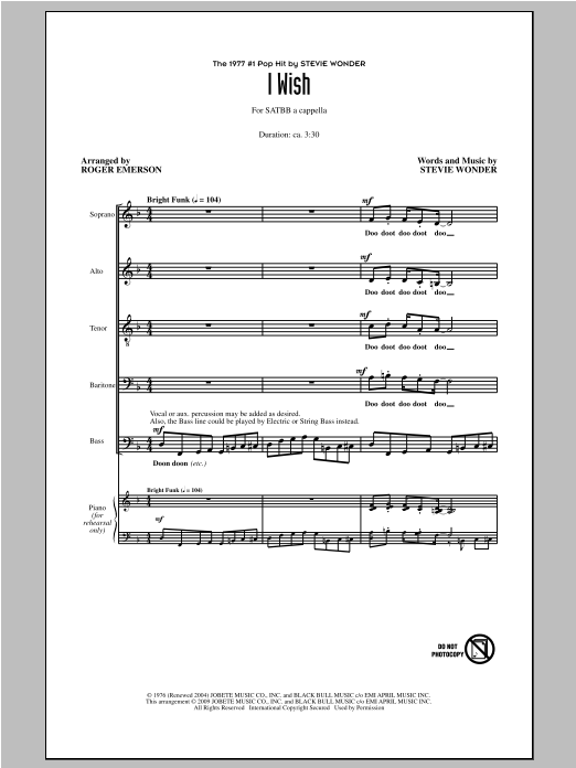 I Wish (SATB Choir) von Roger Emerson