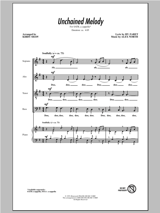 Unchained Melody (SATB Choir) von Kirby Shaw