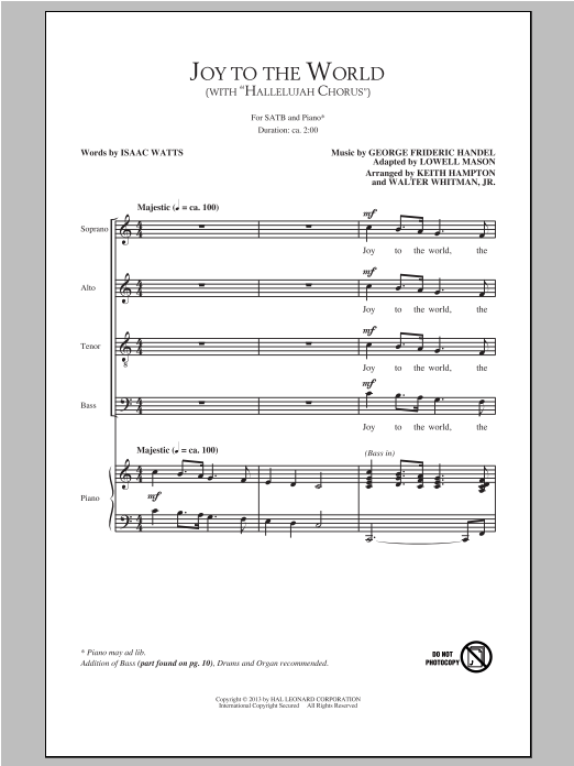 Hallelujah Chorus (SATB Choir) von Keith Hampton
