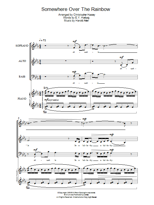 Over The Rainbow (from The Wizard Of Oz) (Piano, Vocal & Guitar Chords) von Judy Garland