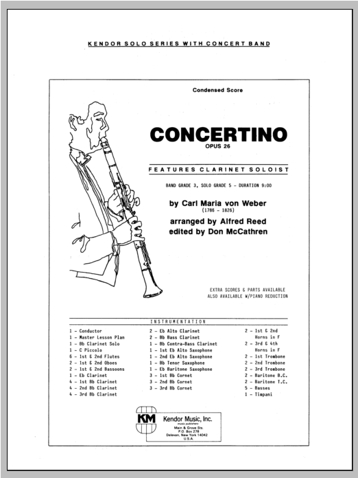 Concertino - Full Score (Concert Band) von Weber