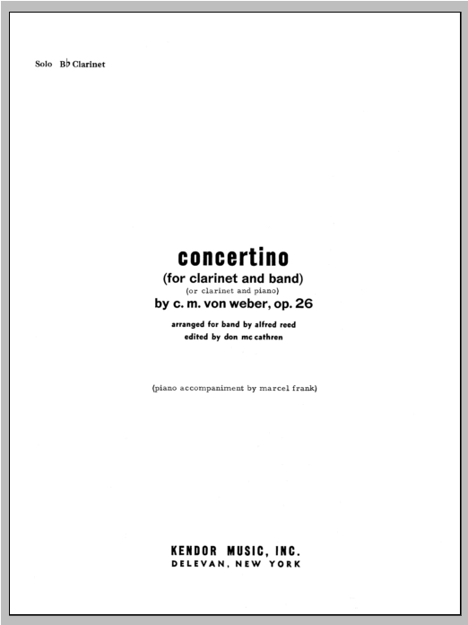 Concertino - Solo Bb Clarinet (Concert Band) von Weber