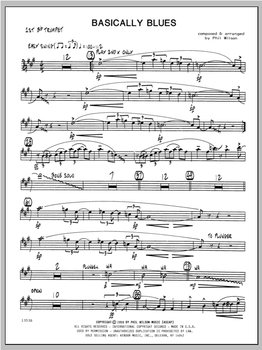 Basically Blues - Trumpet 1 (Jazz Ensemble) von WILSON