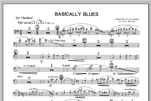 Basically Blues - Trombone 1 (Jazz Ensemble) von WILSON