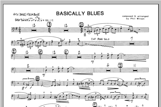 Basically Blues - Trombone 4 (Jazz Ensemble) von WILSON