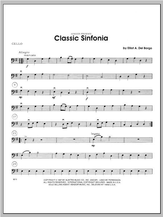Classic Sinfonia - Cello (Orchestra) von Del Borgo
