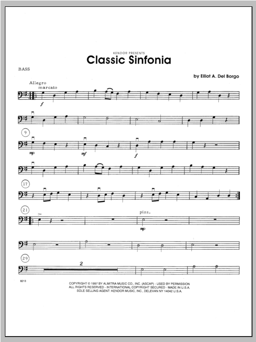 Classic Sinfonia - Bass (Orchestra) von Del Borgo