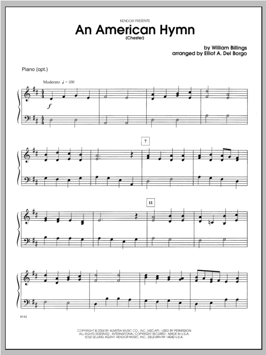 An American Hymn (Chester) - Piano (Orchestra) von Del Borgo