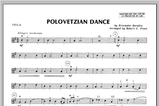 Polovetzian Dance - Viola (Orchestra) von Frost