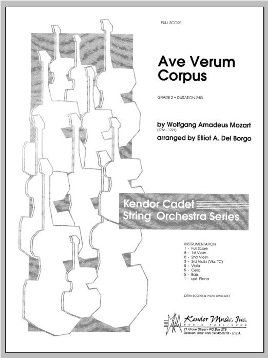 Ave Verum Corpus - Full Score (Orchestra) von Del Borgo