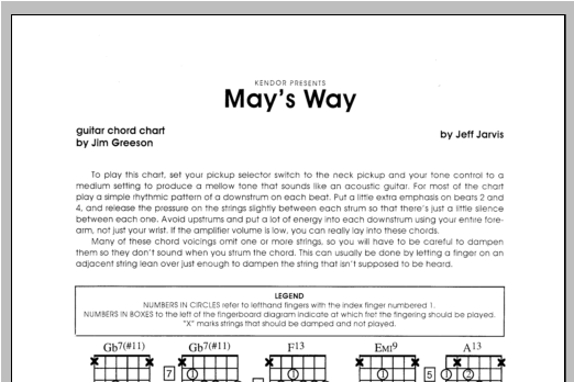 May's Way - Guitar (Jazz Ensemble) von Jarvis
