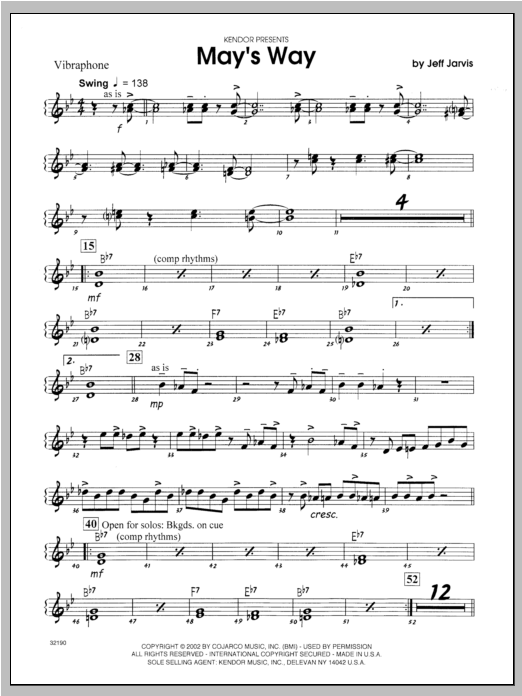 May's Way - Vibraphone (Jazz Ensemble) von Jarvis