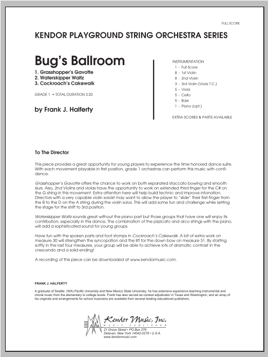 Bug's Ballroom - Full Score (Orchestra) von Halferty