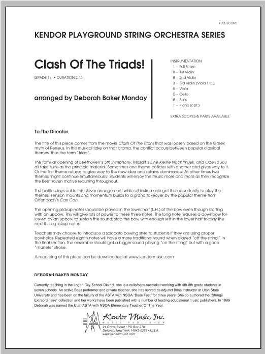 Clash Of The Triads! - Full Score (Orchestra) von Monday