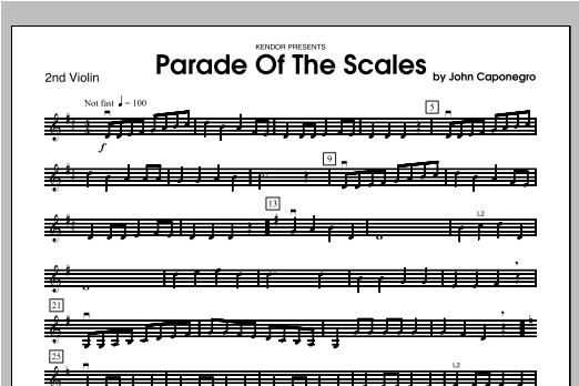Parade Of The Scales - Violin 2 (Orchestra) von Caponegro