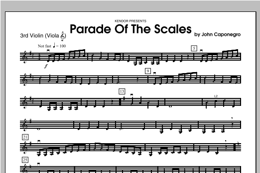 Parade Of The Scales - Violin 3 (Orchestra) von Caponegro
