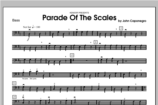Parade Of The Scales - Bass (Orchestra) von Caponegro