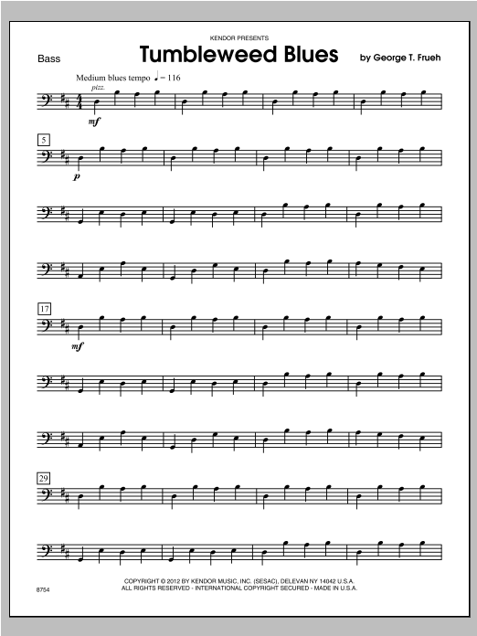 Tumbleweed Blues - Bass (Orchestra) von Frueh