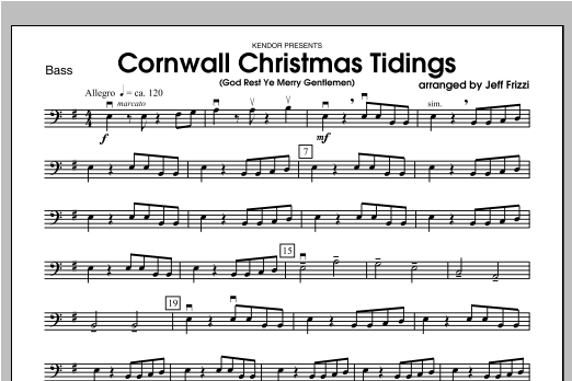 Cornwall Christmas Tidings (God Rest Ye Merry Gentlemen) - Bass (Orchestra) von Frizzi