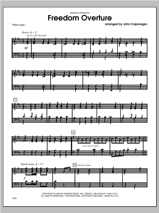 Freedom Overture - Piano (Orchestra) von Caponegro